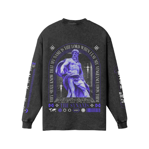Ezekiel 25:19 Blue Long Sleeve